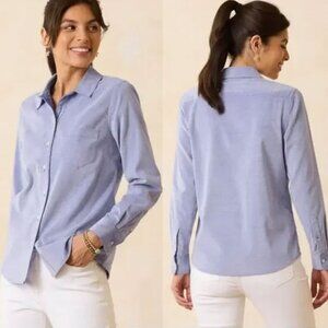 Tommy Bahama Coasta Cord Long Sleeve Button Front Shirt XS Light Blue